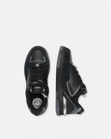Biggie Basket Embellished Leather Sneakers