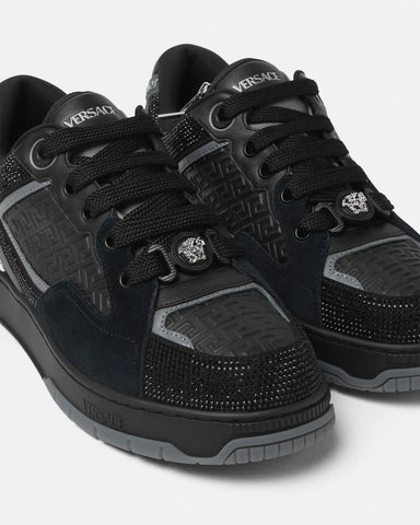 Biggie Basket Embellished Leather Sneakers