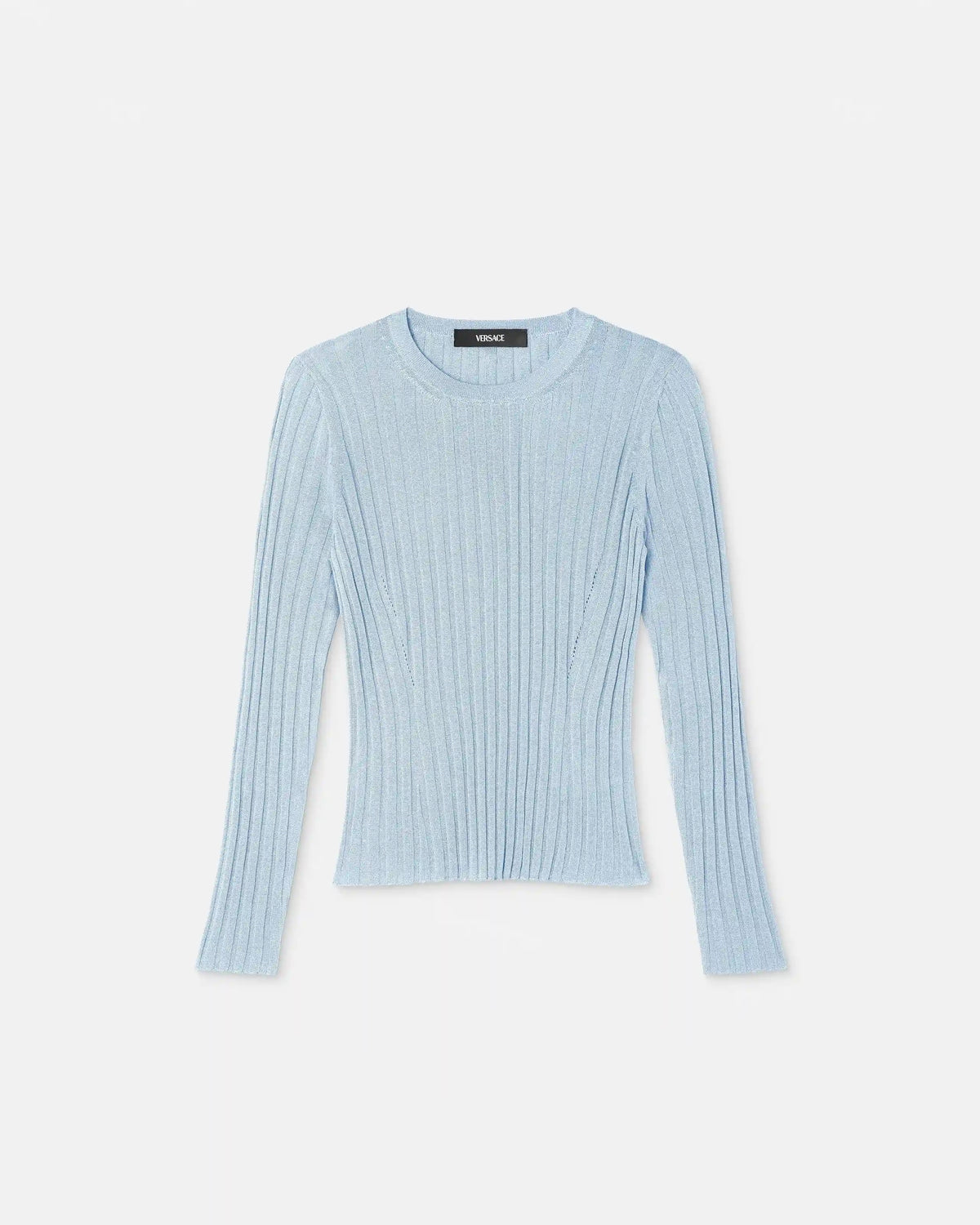 Ribbed Knit Viscose-Blend Crewneck Top
