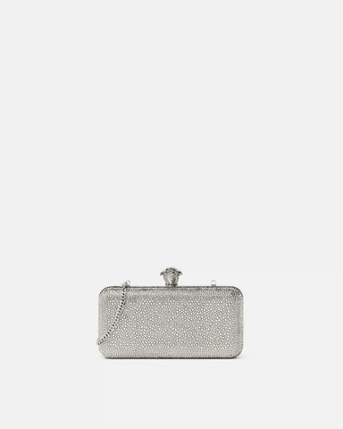 La Medusa Embellished Satin Clutch