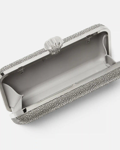 La Medusa Embellished Satin Clutch