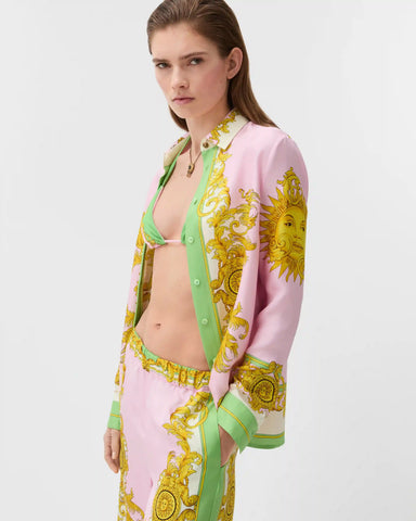 Printed Silk Twill Shirt