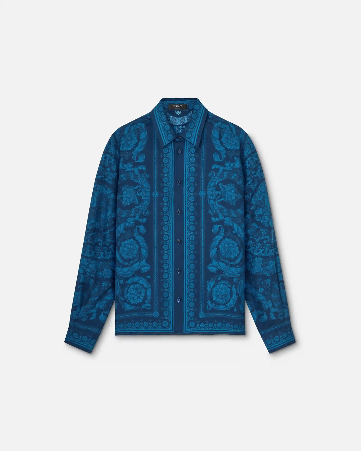 Printed Silk Twill Slim Shirt