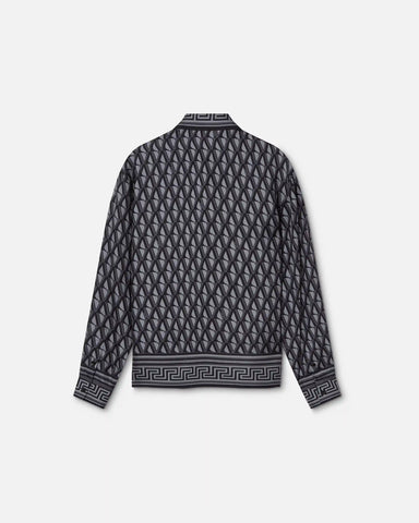 Printed Silk Twill Slim Shirt