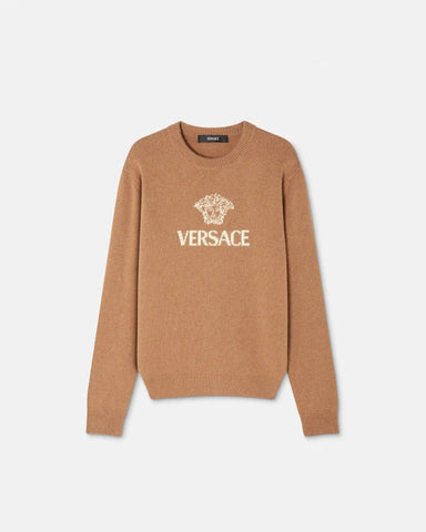Intarsia Cashmere Knit Sweater