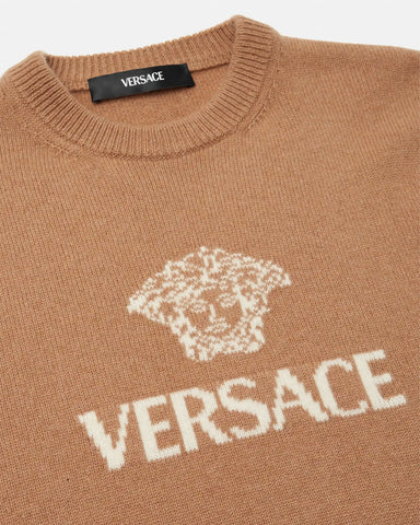 Intarsia Cashmere Knit Sweater