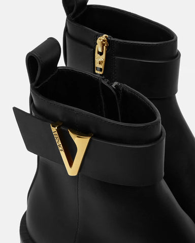 V Leather Ankle Boots