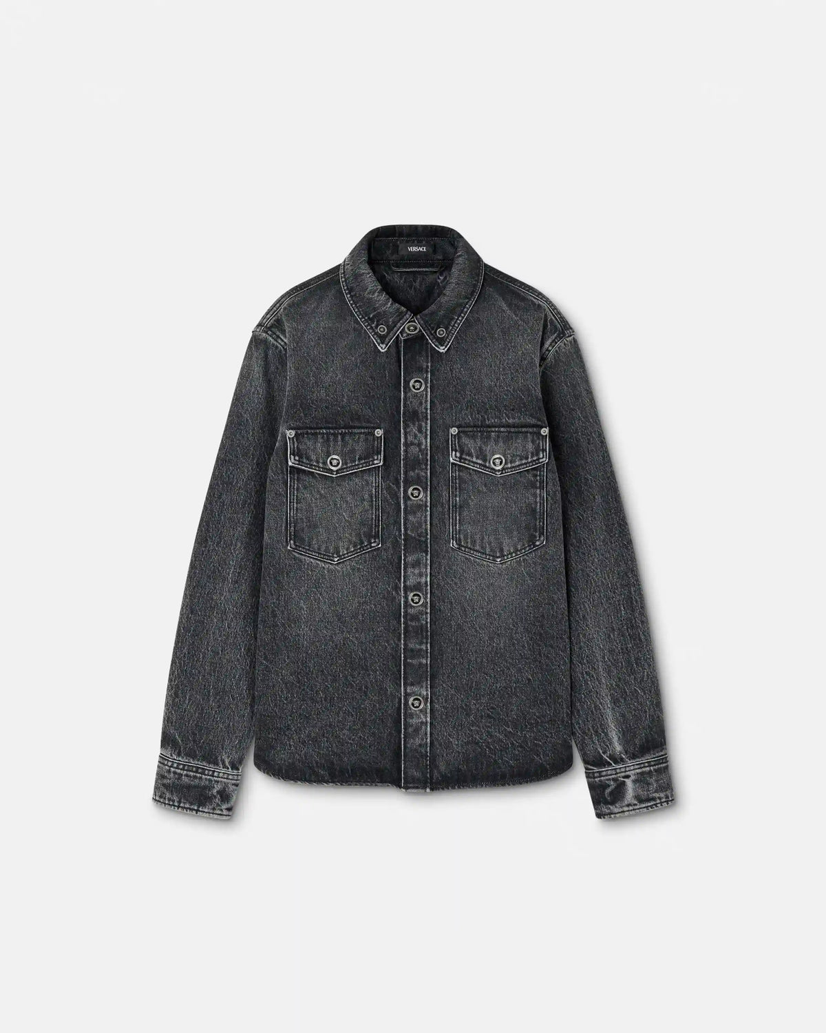 Printed-Foulard Denim Overshirt