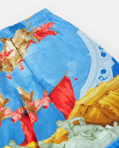 Printed Silk Twill Regular Shorts