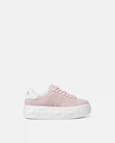 La Greca Suede Platform Sneakers