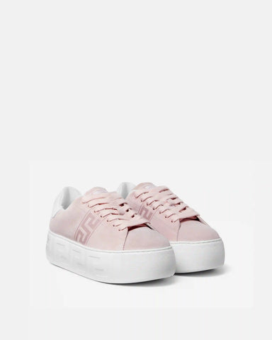 La Greca Suede Platform Sneakers