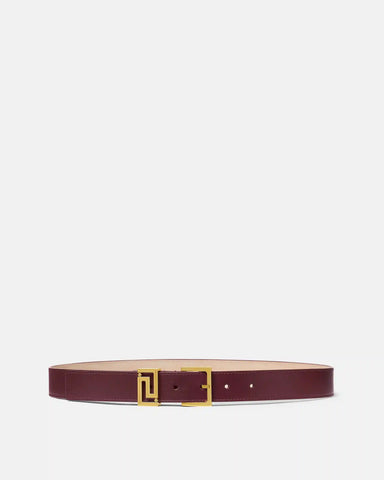 Greca Goddess Leather Belt 3 cm