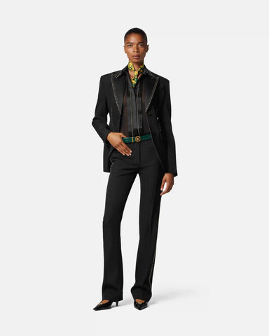 Embellished Silk Georgette Relaxed Shirt