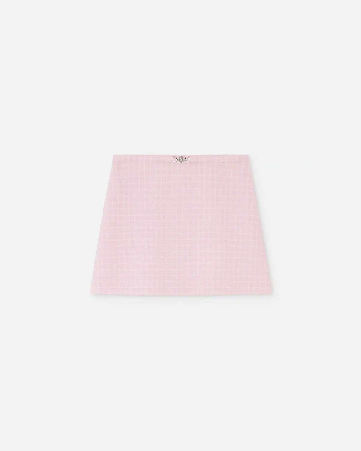 Wool CrÃªpe Tweed A-Line Mini Skirt