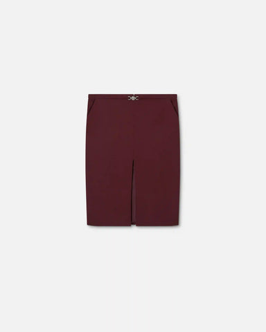 Stretch Gabardine Pencil Midi Skirt