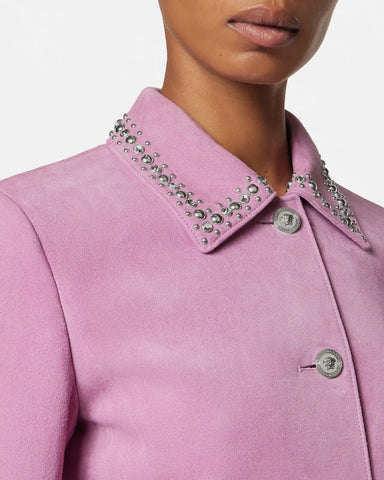 Embellished Suede Jacket