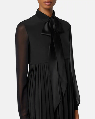 CrÃªpe de Chine LavalliÃ¨re Mini Dress