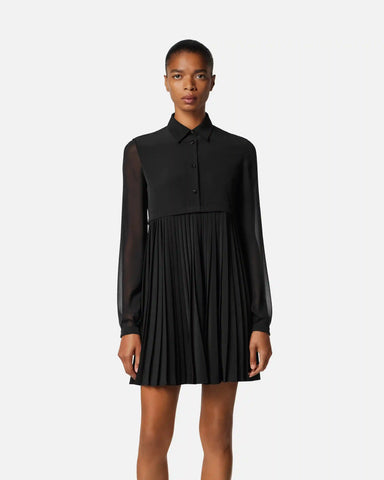 CrÃªpe de Chine LavalliÃ¨re Mini Dress