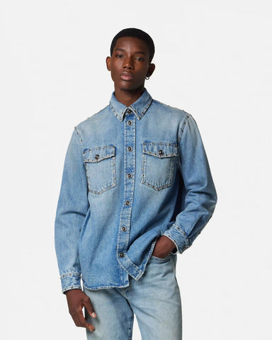Embellished Denim Overshirt