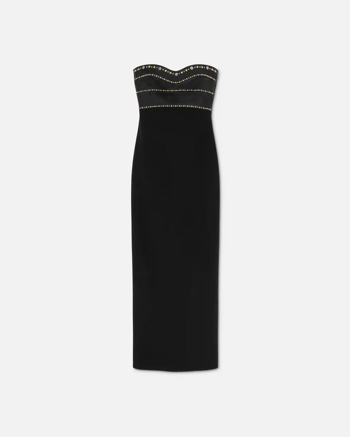 Silk-Cady Strapless Gown