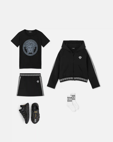 Kids Embroidered Cotton-Jersey Skirt