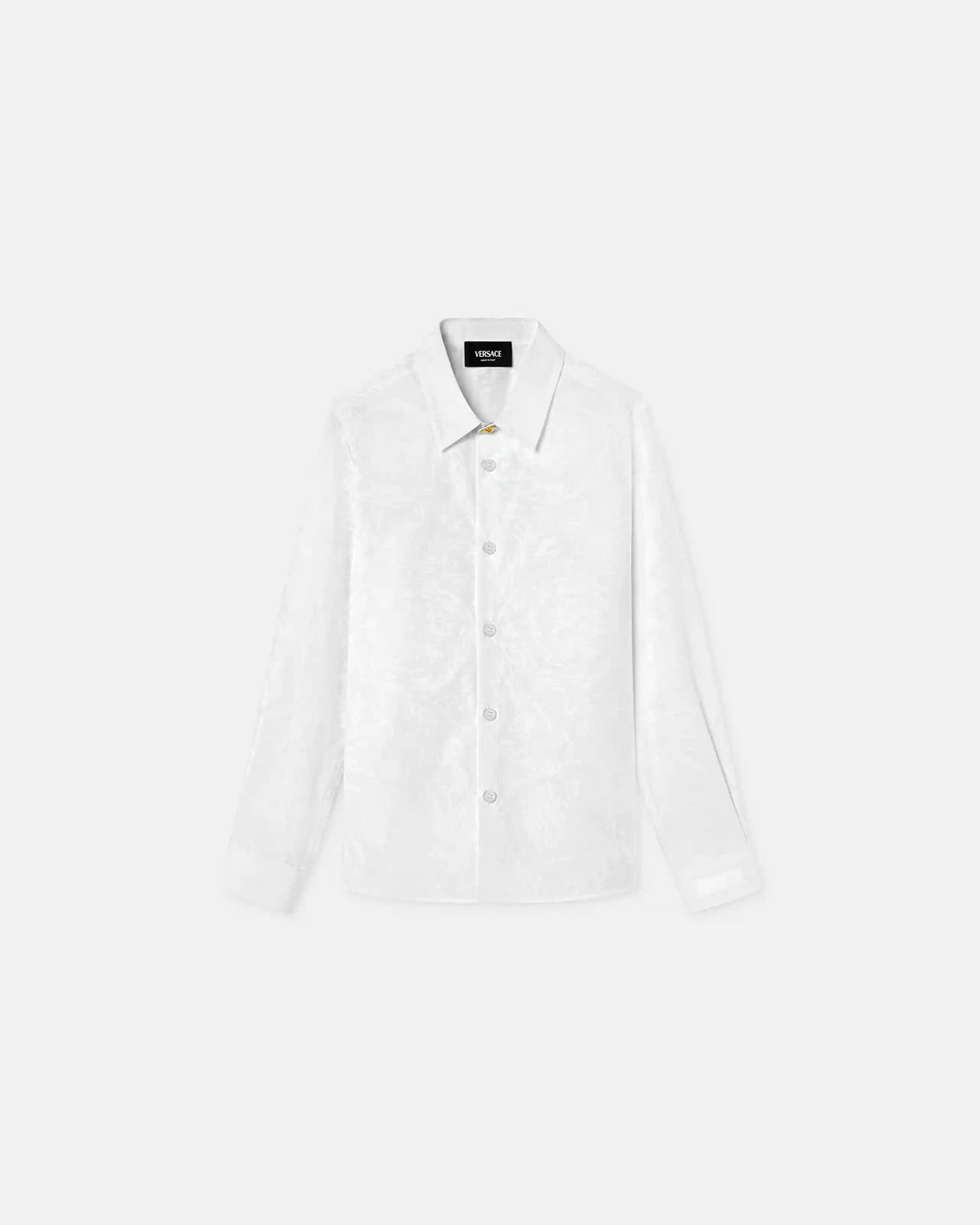 Kids Jacquard Cotton-Poplin Shirt
