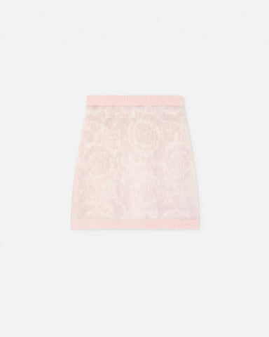 Jacquard Mohair Knit Mini Skirt
