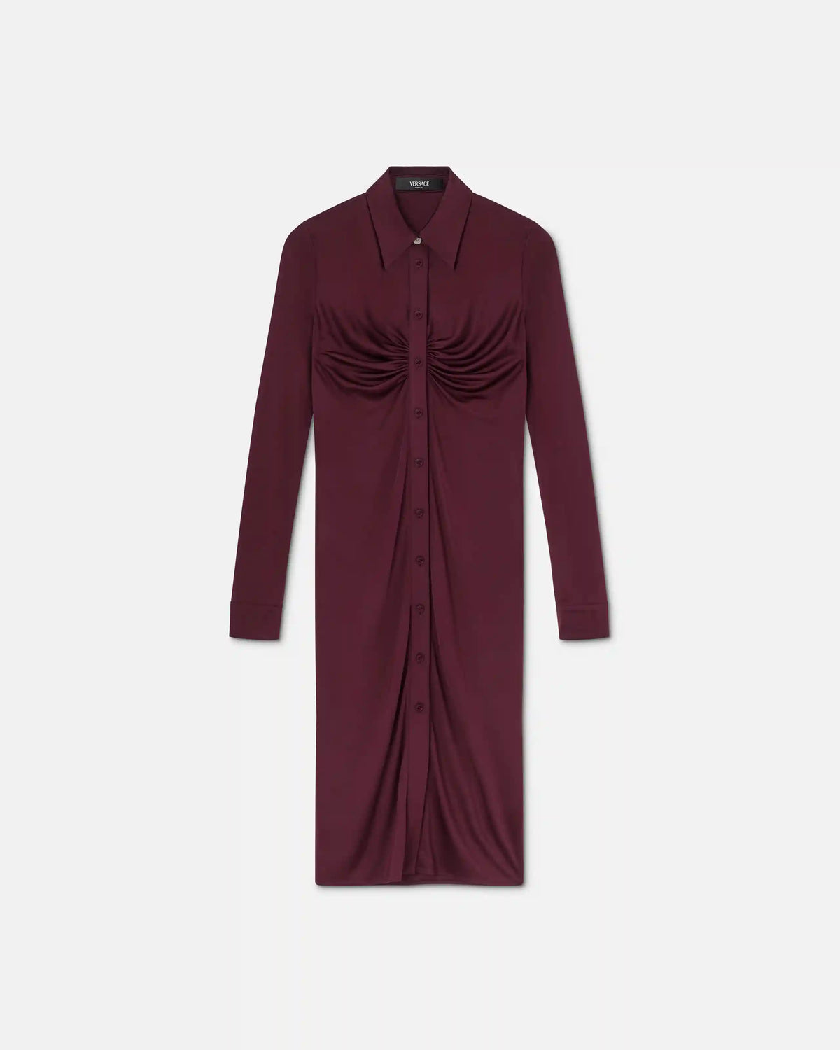 Viscose-Jersey Midi Shirt Dress