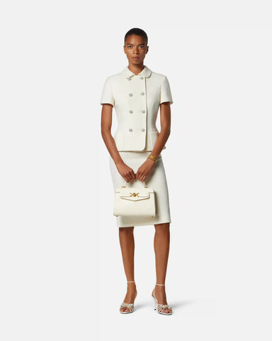 Double-Wool CrÃªpe Pencil Skirt