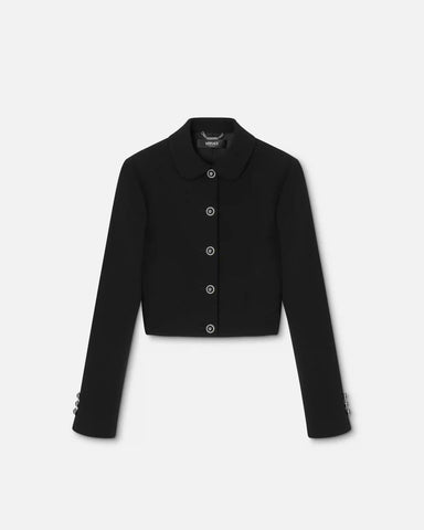 Double-Wool CrÃªpe Crop Jacket
