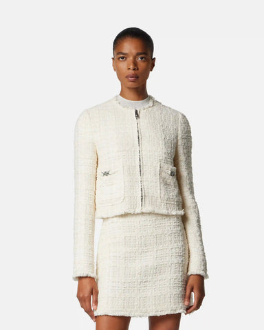 Tweed Cotton Zipped Jacket