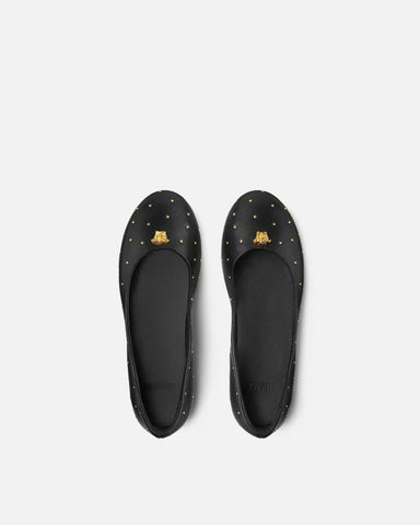 Kids Embellished Leather Ballerinas