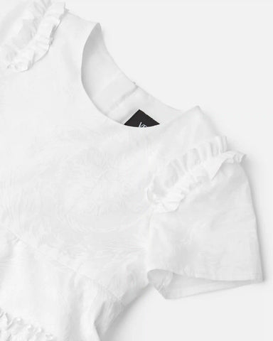 Kids Jacquard Cotton-Poplin Dress