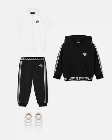 Kids Embroidered Cotton-Jersey Sweatpants