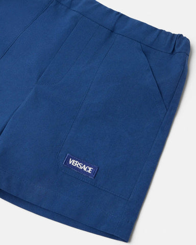Kids Embroidered Cotton Shorts