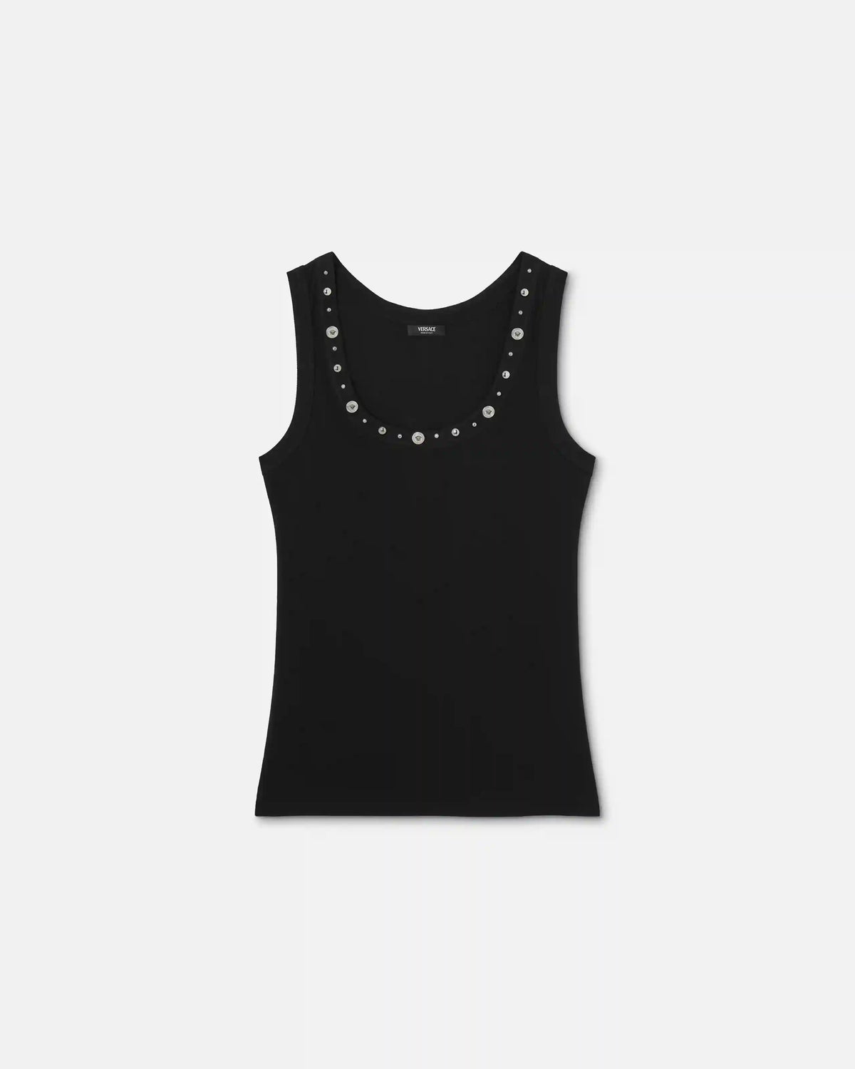 Embellished Ribbed Cotton-Jersey Top