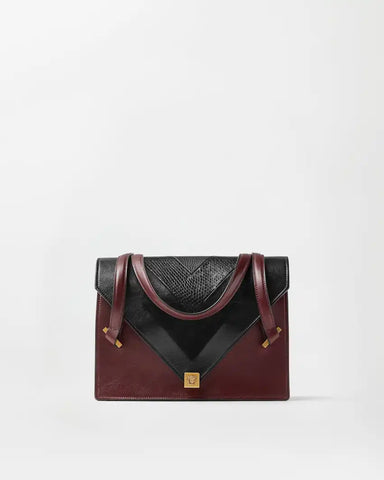 Severine Python-Effect Leather Shoulder Bag