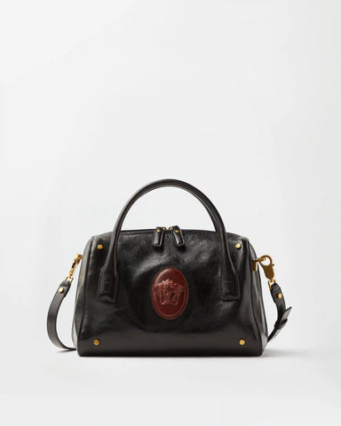 Roomy Leather Boston Bag