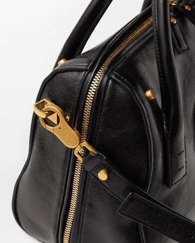 Roomy Leather Boston Bag