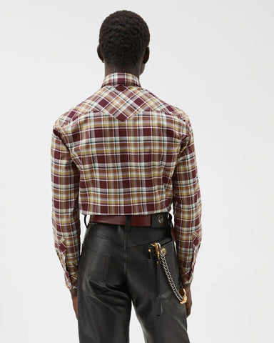 Checked Cotton-Poplin Slim Shirt