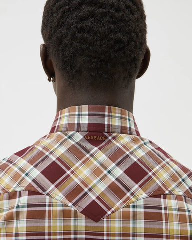 Checked Cotton-Poplin Slim Shirt