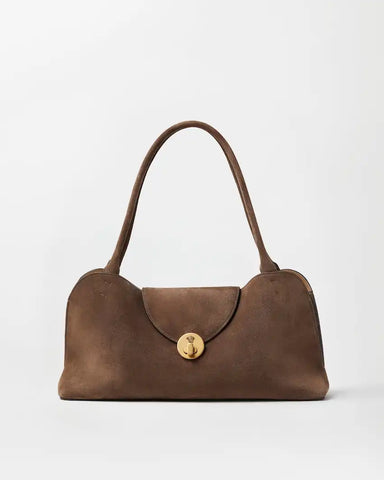 Vivian Suede East/West Shoulder Bag