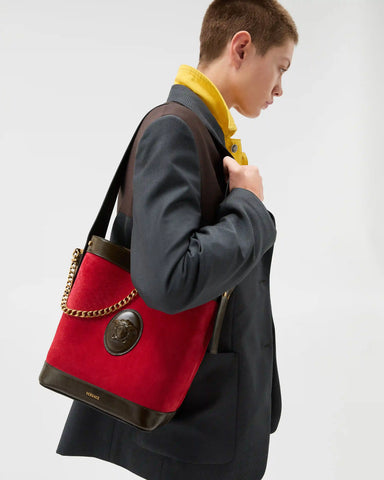 Pivot Small Suede Bucket Bag