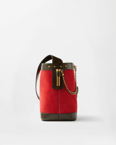 Pivot Small Suede Bucket Bag