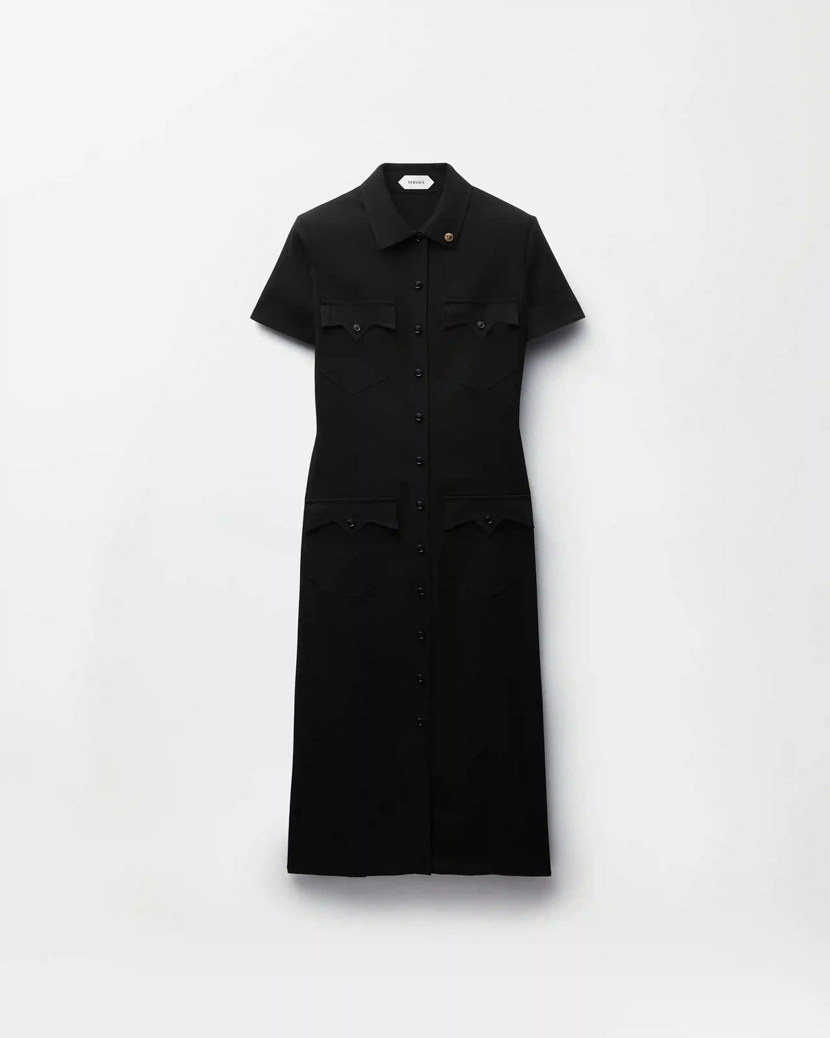 Stretch Georgette Viscose Midi Dress