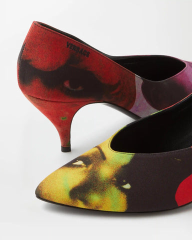 Tina Printed Silk Faille Pumps 65 mm
