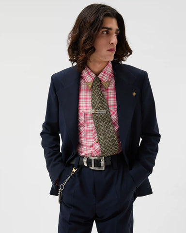 Wool-Mohair Slim Blazer