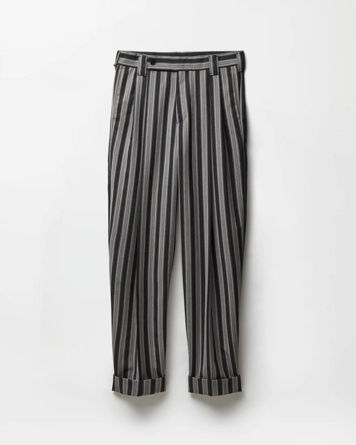Pinstripe Wool Oversized Pants