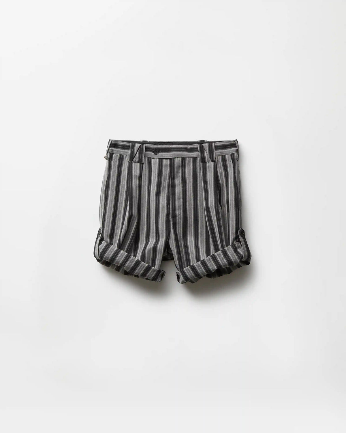 Pinstripe Wool Formal Shorts