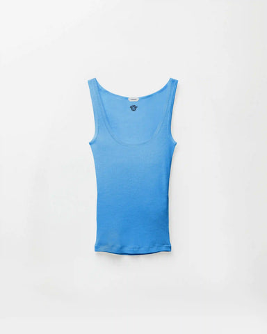 Embroidered Ribbed Wool Tank Top